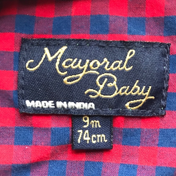 Mayoral Baby Boy Plaid Shirt, 9 Months - Picture 4 of 6